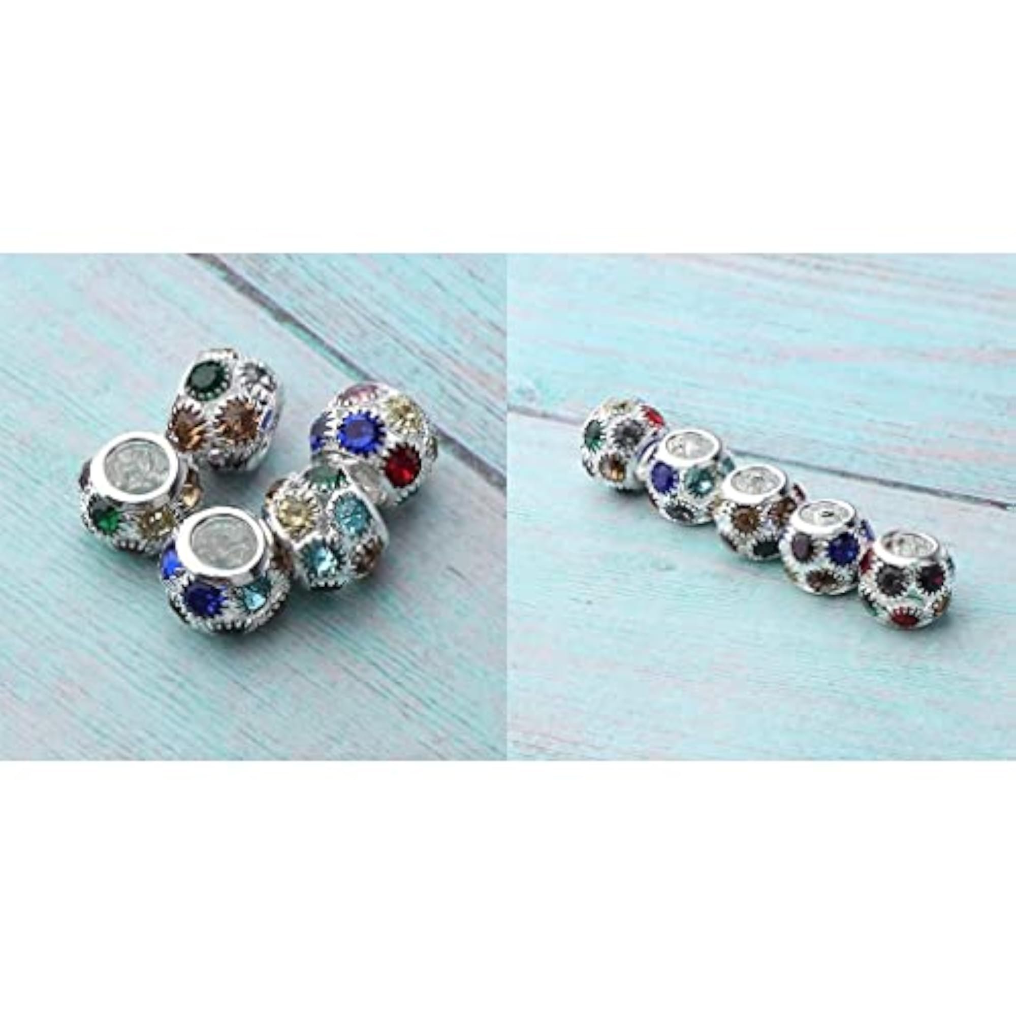 10pcs Dreadlock Hair Beads Hair Braid Pins Rings Cuff Clips